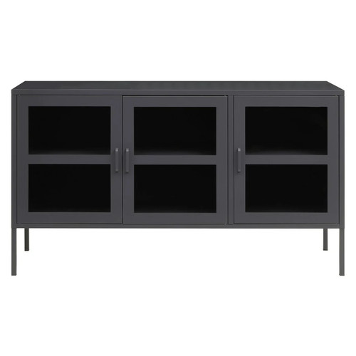 Acier metal grey sideboard - acier,