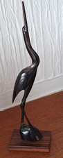 Vintage Carved Horn Bird Heron