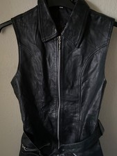 Ladies Leather sleeveless