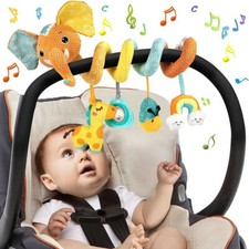 Hanging Rattle Spiral Toy for Baby Pram - Pushchair Stroller Car Seat Cot Bed
