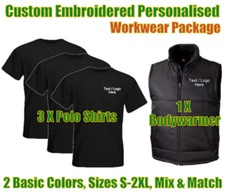 Personalised Embroidered Embroidery Work Wear Package Business Uniform Bundle
