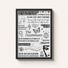 The Courteeners Lyric Album Song Doodle Sketch Poster