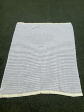 Large Mothercare Vintage Pram Yellow Cot Blanket Cellular  120 x 155cm 7418462