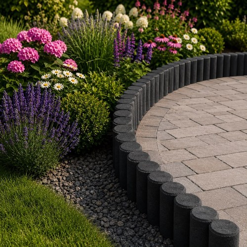 Concrete garden palisade - garden,