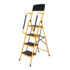 4 Step Ladder With Safety Handrail Foldable Safety AntiSlip Matt Safe Heavy Duty