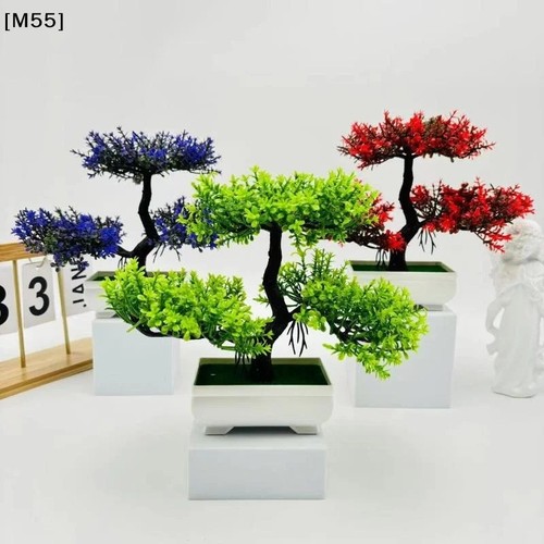 Artificial bonsai tree potted - artificial,