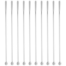10pcs Swizzle Sticks Metal - Stainless Steel Mixing Cocktail Coffee7389