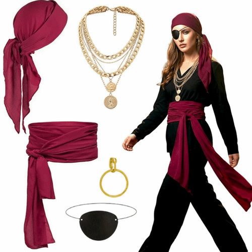 5pcs set pirate - 5pcs/set, costume
