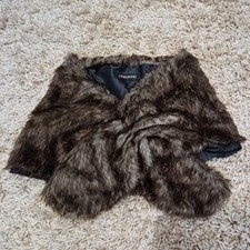  Shawl Wrap Stole Brown Faux