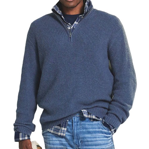Mens ribbed jumper sweater - ribbed,