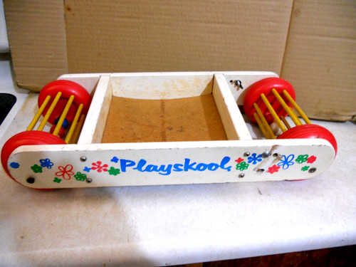 Vntg playskool wooden - "playskool", baby