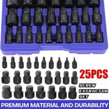 25Pcs Screw Extractor Set Hex Head Multi-Spline Easy Out Bolt Extractor Set UK