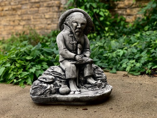 Sitting man sculpture cement - sitting,