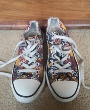 Converse Trainers Size Uk 3 low rise Pumps Multicoloured funky Print street wear