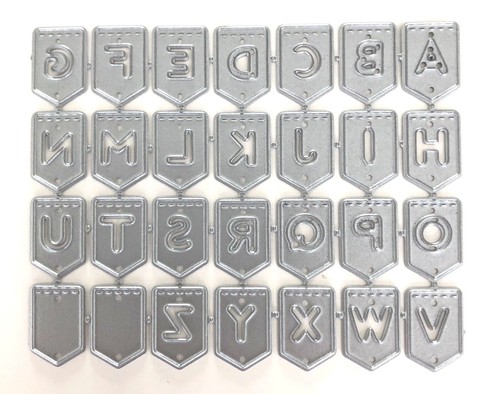 Alphabet die cutters metal - alphabet,