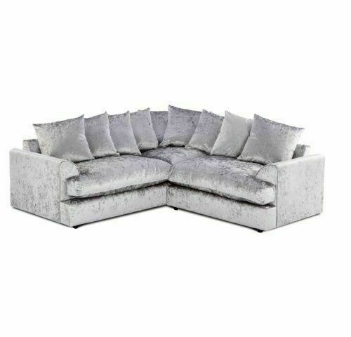Crushed velvet sofa - sofa, glitz