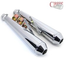 SHORT MEGAPHONE SILENCERS TO SUIT YAMAHA XS650 XS400 XS250 