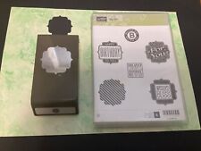 Stampin Up Large Label Punch cutter plus Tag Talk matching stamp set 134252 HTF