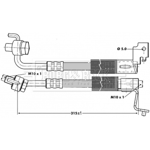 Brake hose for ford escort - ford, 1.4