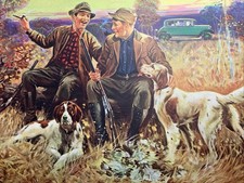 Original Print 2 Men Hunting