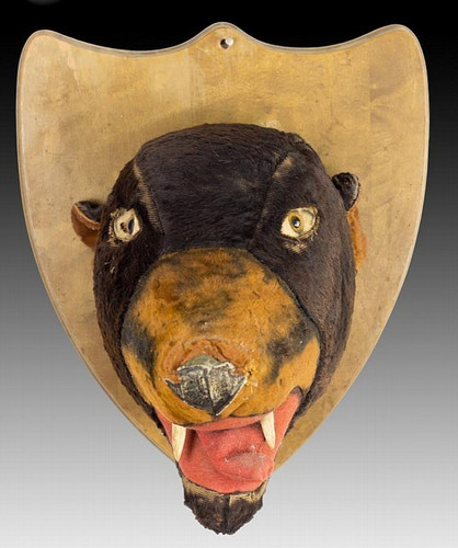 Original mounted plush bear - original,