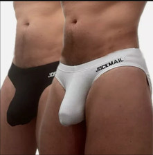 Jockmail Mens Contoured Bulge Enhancing Pouch High Leg Mini Underwear Brief