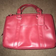 JOSEPH VERITY RED LEATHER LADIES BRIEFCASE LAPTOP TRAVEL HANDBAG Vgc 39x28x11 Ap