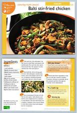 Balti Stir-Fried Chicken #135 Poultry Recipes Pan Or Wok Imp Ltd Recipe Card