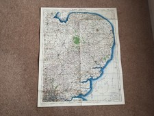 WWII WAR OFFICE MILITARY MAP GSGS NO 3957 AIR SHEET 9 EAST ANGLIA 1942
