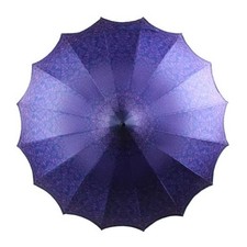 Soake Patterned Purple UV Pagoda Large Walking Stick Boutique Umbrella Brolley