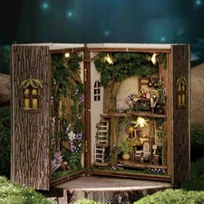 Miniature Wooden Doll House 3D Puzzle Room Assembly Model Kit With Furniture