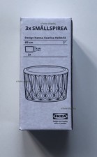 x3 IKEA SMALLSPIREA Tealight Holder Clear Pattern Glass 305.421.81 DISCONTINUED