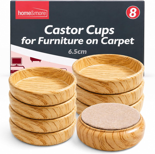 8pk furniture castor cups - 8pk,