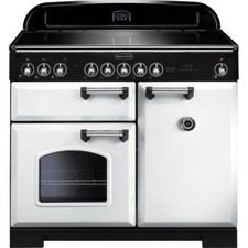 Rangemaster CDL100EIWH/C Classic Deluxe 99cm Electric Range Cooker 5 Burners