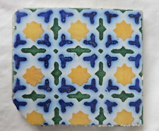 shabby chic COLOURFUL DELFT APPROX 4 INCH ANTIQUE TILE.  CIRCA 19TH CENTURY (D)