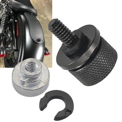 Seat bolt screw knurled black - bolt,