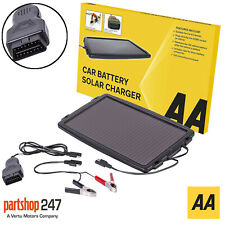 AA 12V Solar Powered Panel Car Caravan Battery EOBD Trickle Charger Maintainer