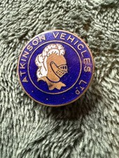 ATKINSON VEHICLES LTD KNIGHT TRUCK LORRY WAGON ENAMEL LAPEL BADGE FATTORINI