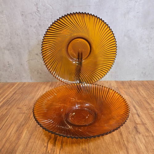 Pair vintage french - pair, amber