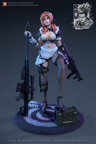 Maid astrid raw 3d - maid,