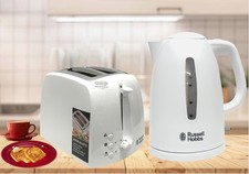 Kettle and Toaster set Russell Hobbs Textures 1.7L Kettle- 2 Slice Toaster WHITE
