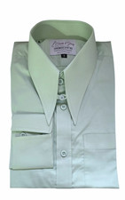 Mens Green Spearpoint collar