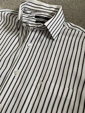 MELKA BLACK STRIPE 2 PLY YARN SHIRT 16.5   16 1/2