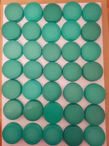 Green plastic screw - plastic,