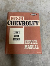 1974 Chevy Truck Shop Manual Pickup Blazer Suburban Van Chevrolet Repair Service