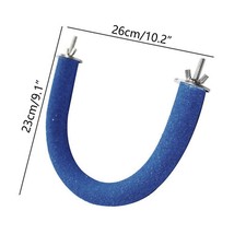 Parrot Perch Bird Stand U Shape Claw Grinding Cage Frosted Perches for Cockatiel