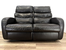 Layzee Boy SOFA 2 Seat Dual Manual Recliner Dark Brown Leather 3 Position