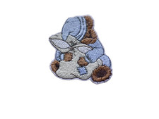 teddy in blue   Motif Iron/Sew On