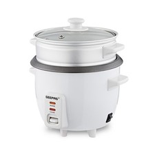 0.6L Rice Cooker with Vegetable Steamer Non-Stick Inner Pot Automatic Cooking
