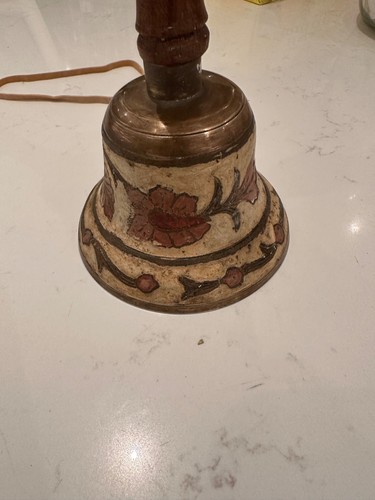 Vintage hand painted - painted, brass
